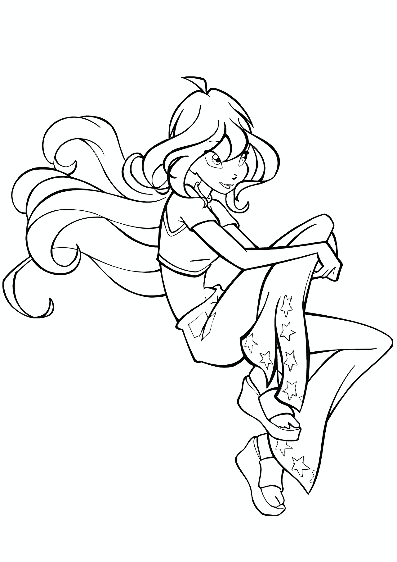 Bloom Winx Club Princess Domino Coloring Page