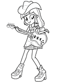 Applejack (MLP) with a Guitar