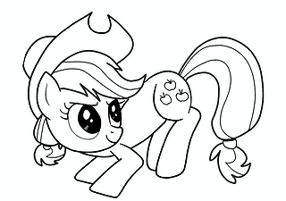Applejack (MLP) Prepares to Jump