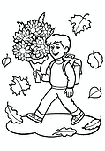 Autumn: to School with a Bouquet