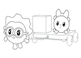 Babyriki: Hedgehog Rides Panda on the Cart