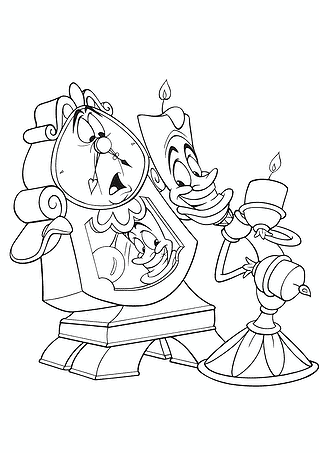 Beauty and the Beast: Lumiere and Cogsworth