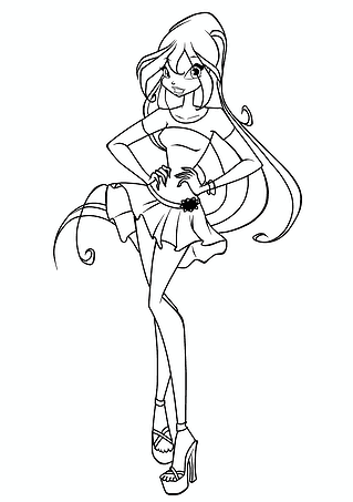 Bloom (Winx Club) Shows Off Her New Dress