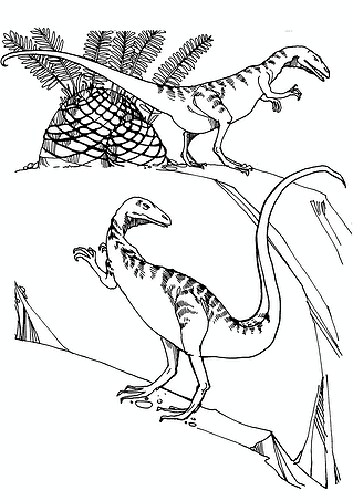 Velociraptors Dinosaur on the Hunt