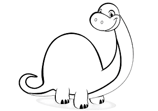 Little Diplodocus Dinosaur