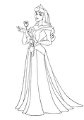 Aurora (Disney Princess) with a Rose