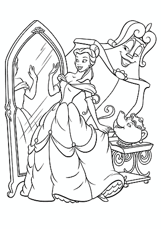 Belle Princess Tries on a New Dress
