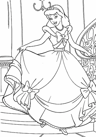 Princess Cinderella: on the Castle Stairs
