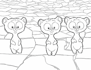Merida Princess: Scared Bear Cubs