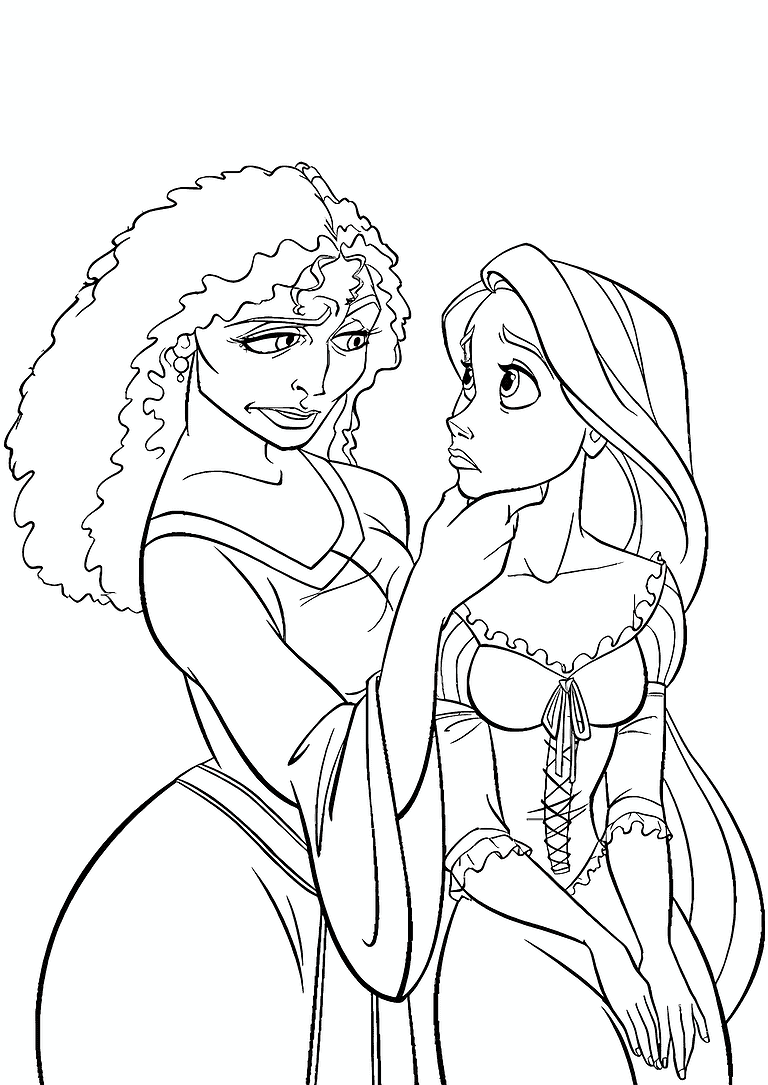 Rapunzel Coloring Pages Free Pdf Printables