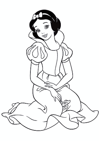 Snow White Princess with a Flower