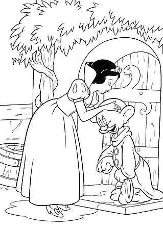 Snow White Princess Kisses the Simpleton