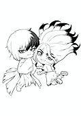 Chibi Senku and Gen (Dr. Stone)