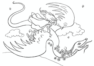Girl on a Flying Dragon