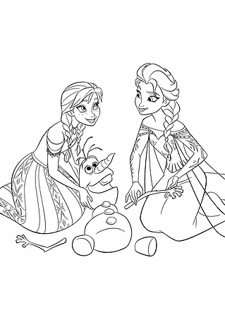 Frozen: Olaf is Being Picked Up in Pieces