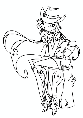 Flora (Winx Club): Trendy Cowboy Hat