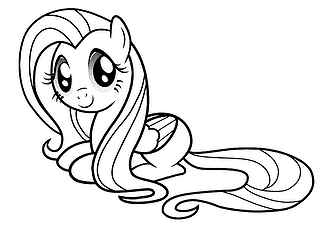Fluttershy (MLP) on Her Knees