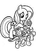 Fluttershy (MLP) Celebrating Easter