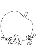 Ants Carrying An Apple