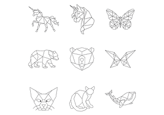 Geometric Shapes: Animals of the Figures