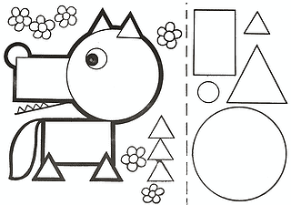 Geometric Shapes: Wolfman