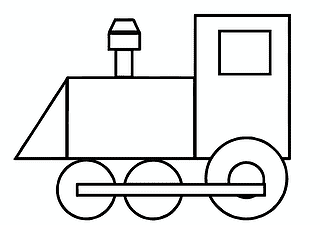 Geometric Shapes: Train