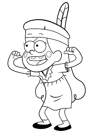 Gravity Falls: Mabel in An Indian Costume
