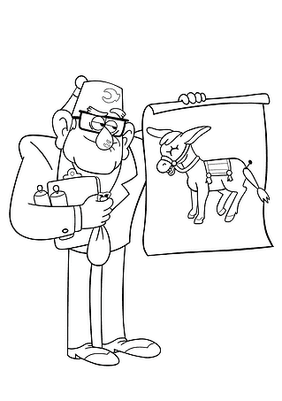 Gravity Falls: Stanley Pines with a Poster
