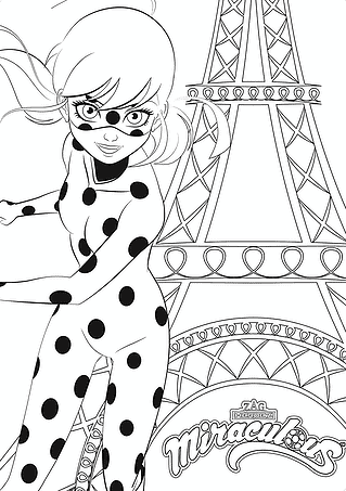 Ladybug in Front of the Eiffel Tower