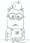 Minions: Jerry with An Apple on His Head