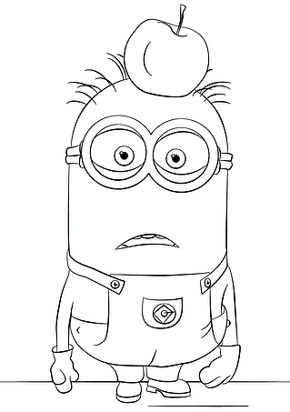 Minions: Jerry with An Apple on His Head