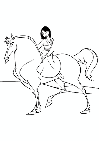 Mulan: Mulan on a Horse