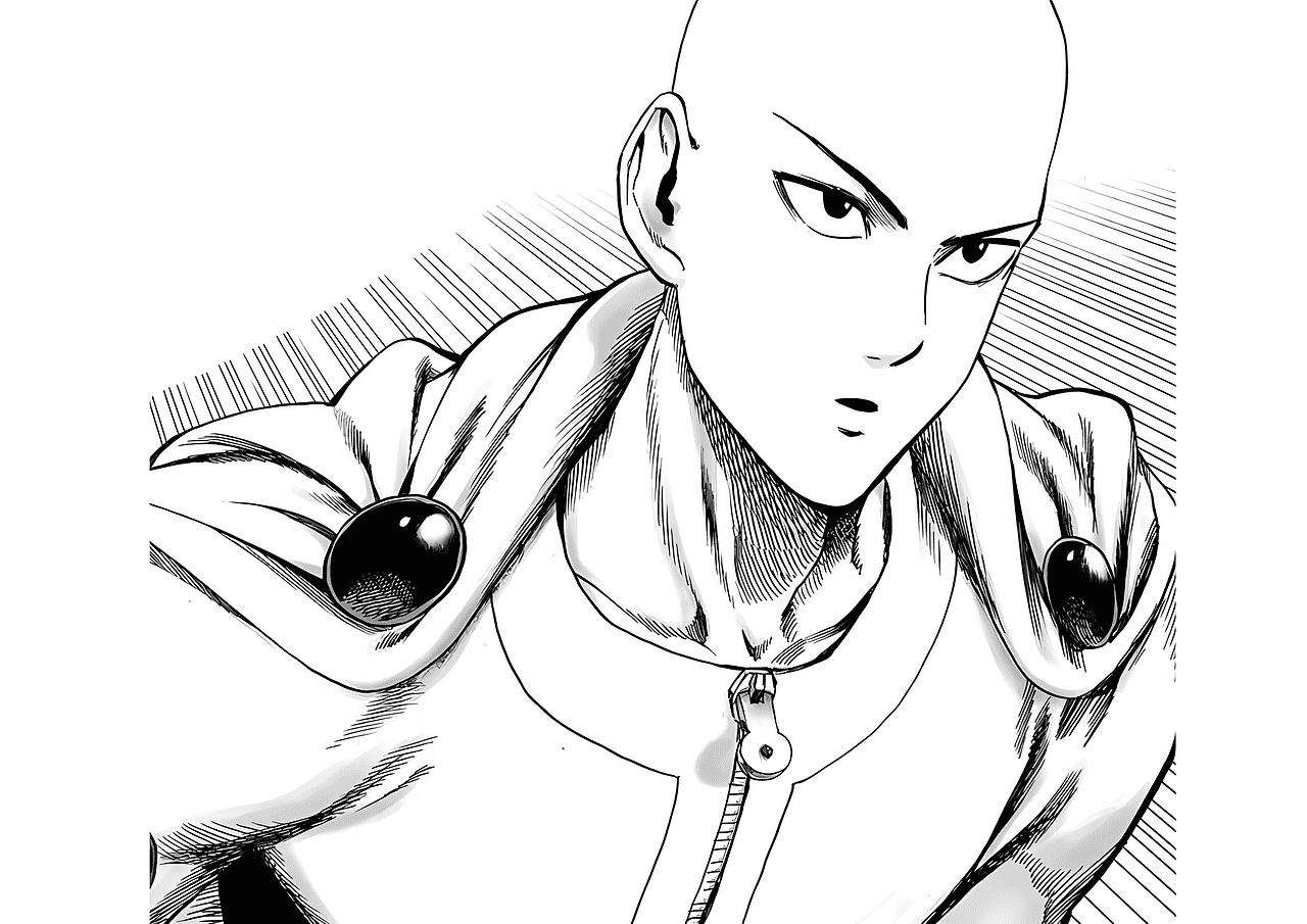 Serious Saitama (One-Punch Man) Coloring Page