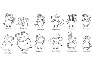 Peppa Pig Cartoon Characters