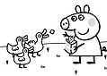 Peppa Pig Feeds Ducks