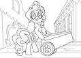 Pinkie Pie (MLP) Prepares a Cannon