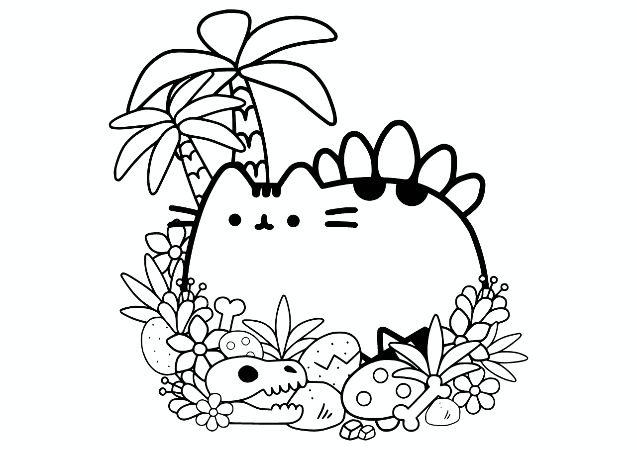 Pusheen Coloring Pages (Free PDF Printables)