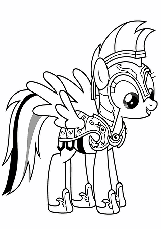 Rainbow Dash in Roman Armor