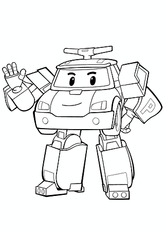 Robocar Poli Greets Viewers