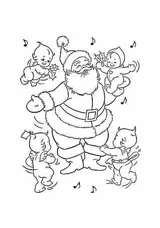 Santa Claus and Little Angels