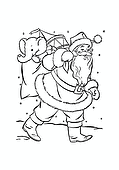Santa with a Bag of Presents