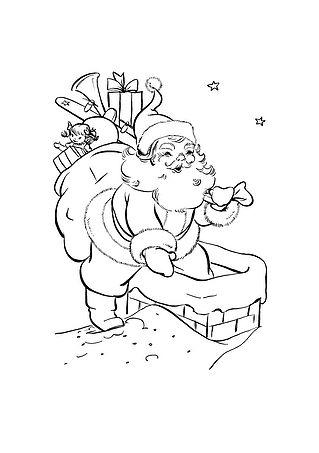Santa on the Roof