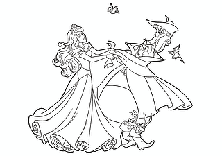 Sleeping Beauty: Aurora Dancing with Animals