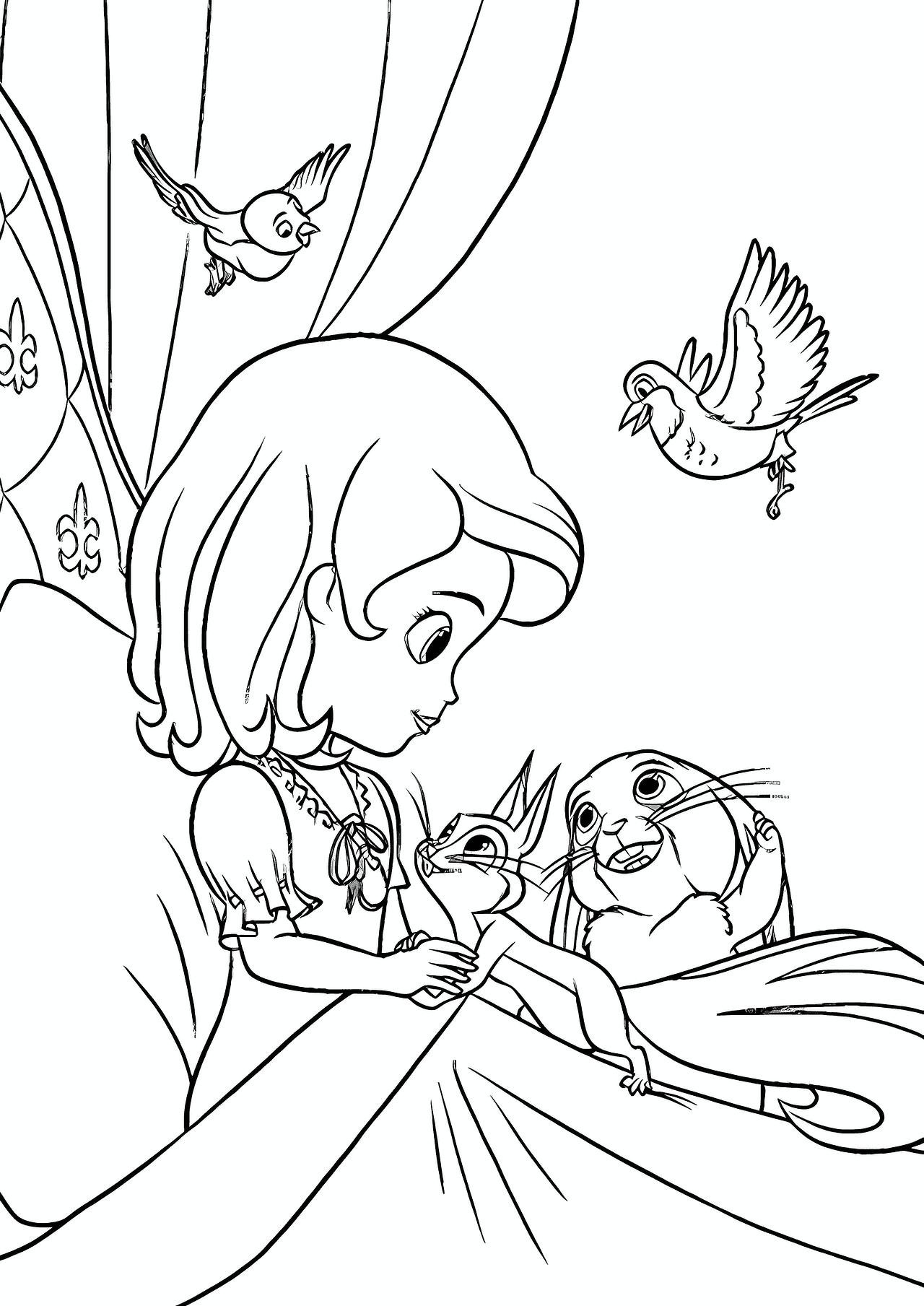 Sofia the First Coloring Pages (Free PDF Printables)