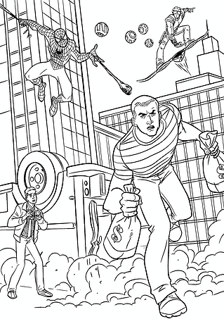 Spiderman in Pursuit of a Thief
