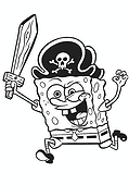 Spongebob Squarepants in a Pirate Costume