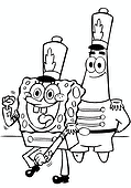 Spongebob and Patrick Star in Uniform