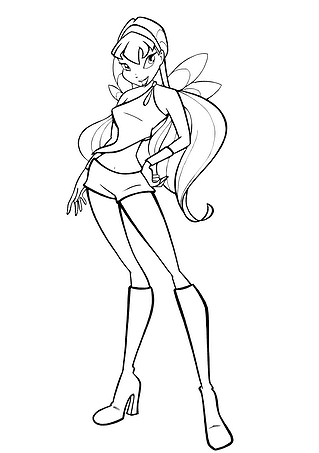 Stella (Winx Club) on the Beach