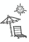 Summer: Sun Lounger and Umbrella