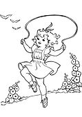 Summer: Girl is Jumping Rope